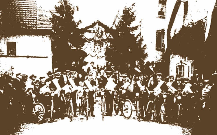 Unsere Vorgänger: Fahrradgruppe Rittersdorf um 1910